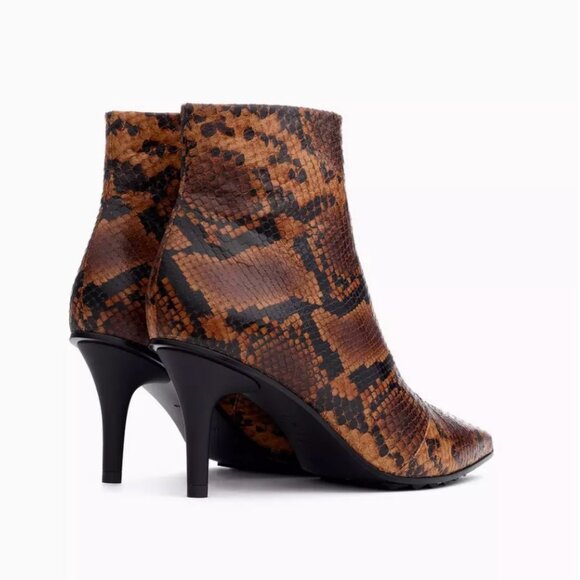 Rag & Bone Beha Moto Stiletto Bootie - Snakeskin - Golden Brown - Picture 8 of 10